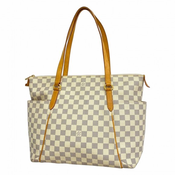 LOUIS VUITTON White Damier Tote Bag - Picture 1 of 10